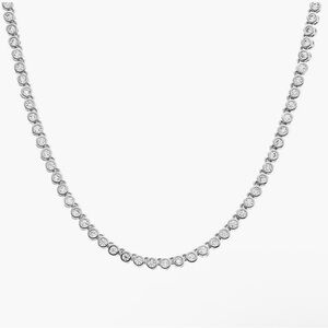 CZ Bezel Tennis Necklace